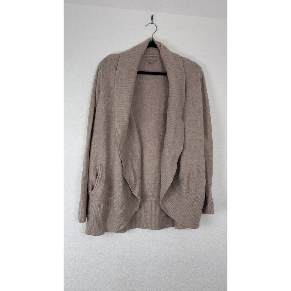 Barefoot Dreams Cozychic Lite Open Front Cardigan Women’s L/XL Taupe Style 452